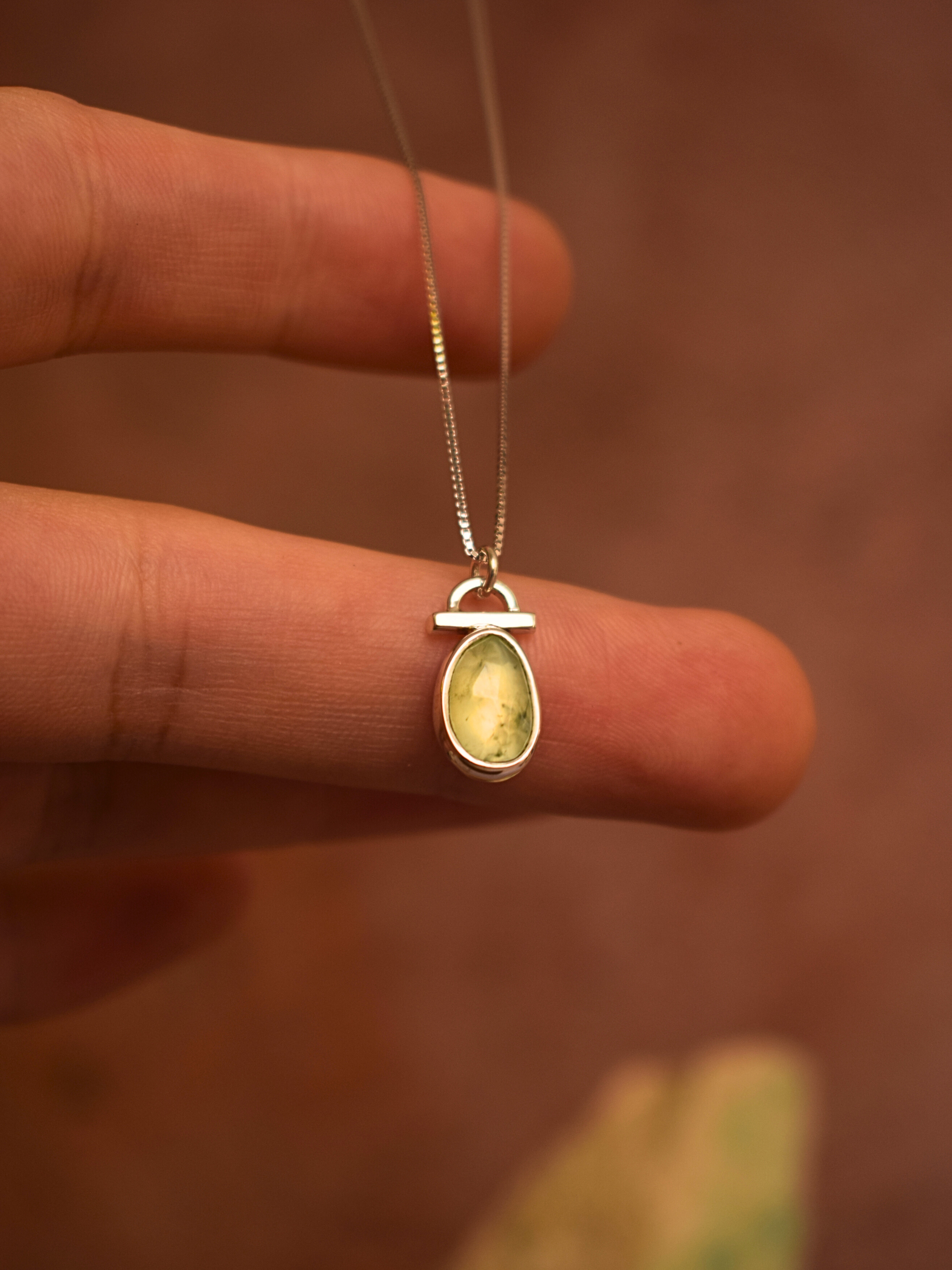 Nurture Pendant - Prehnite