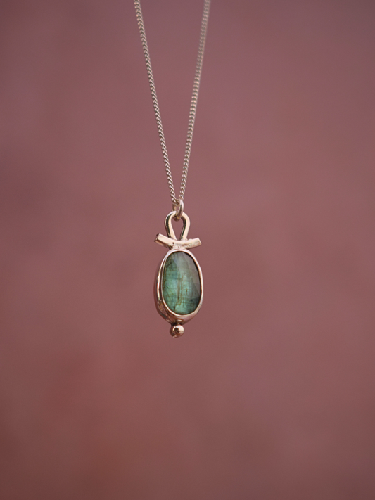 The True North Necklace | Emerald Green Kyanite