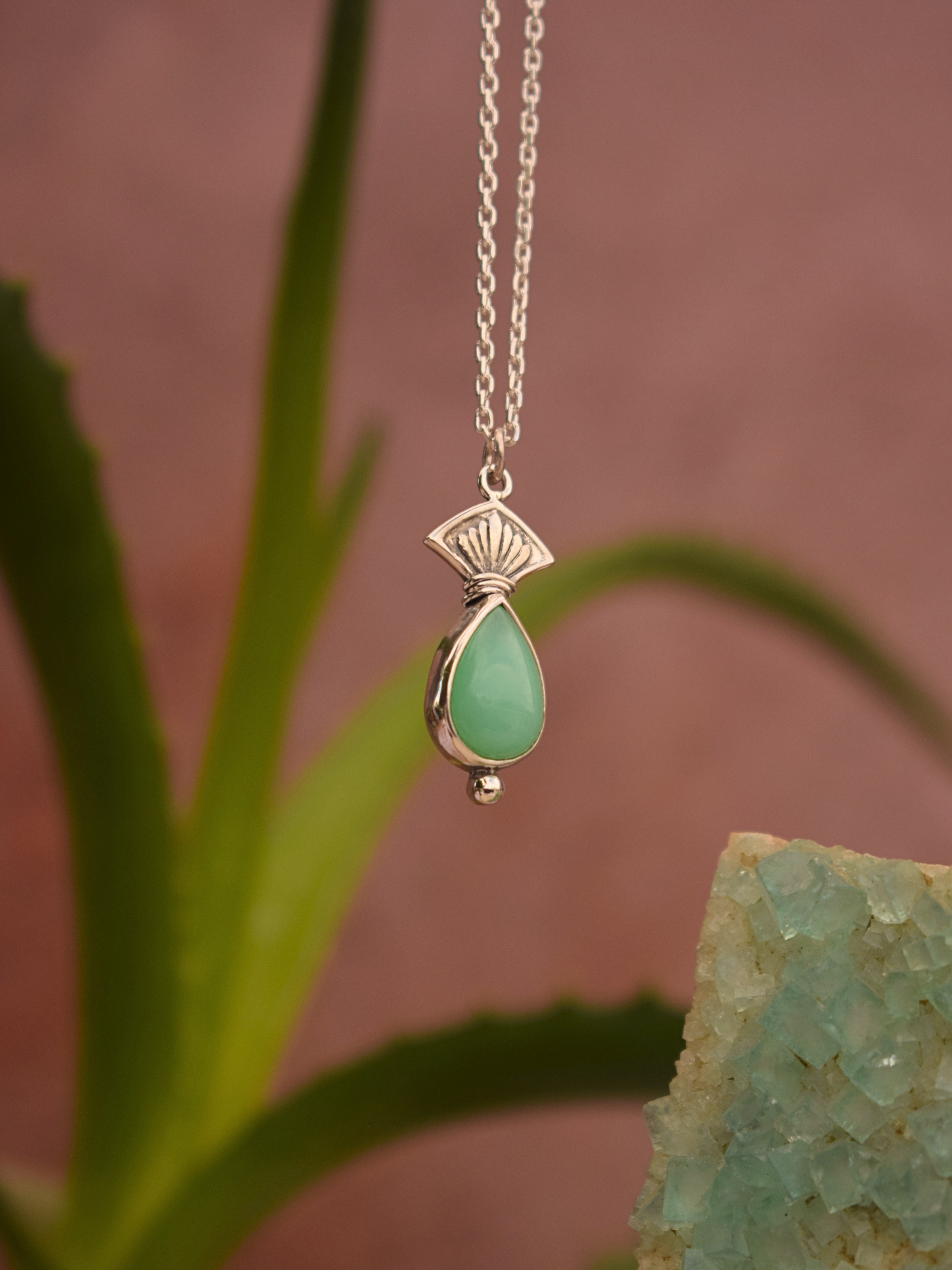 Amrit Necklace - Chrysoprase
