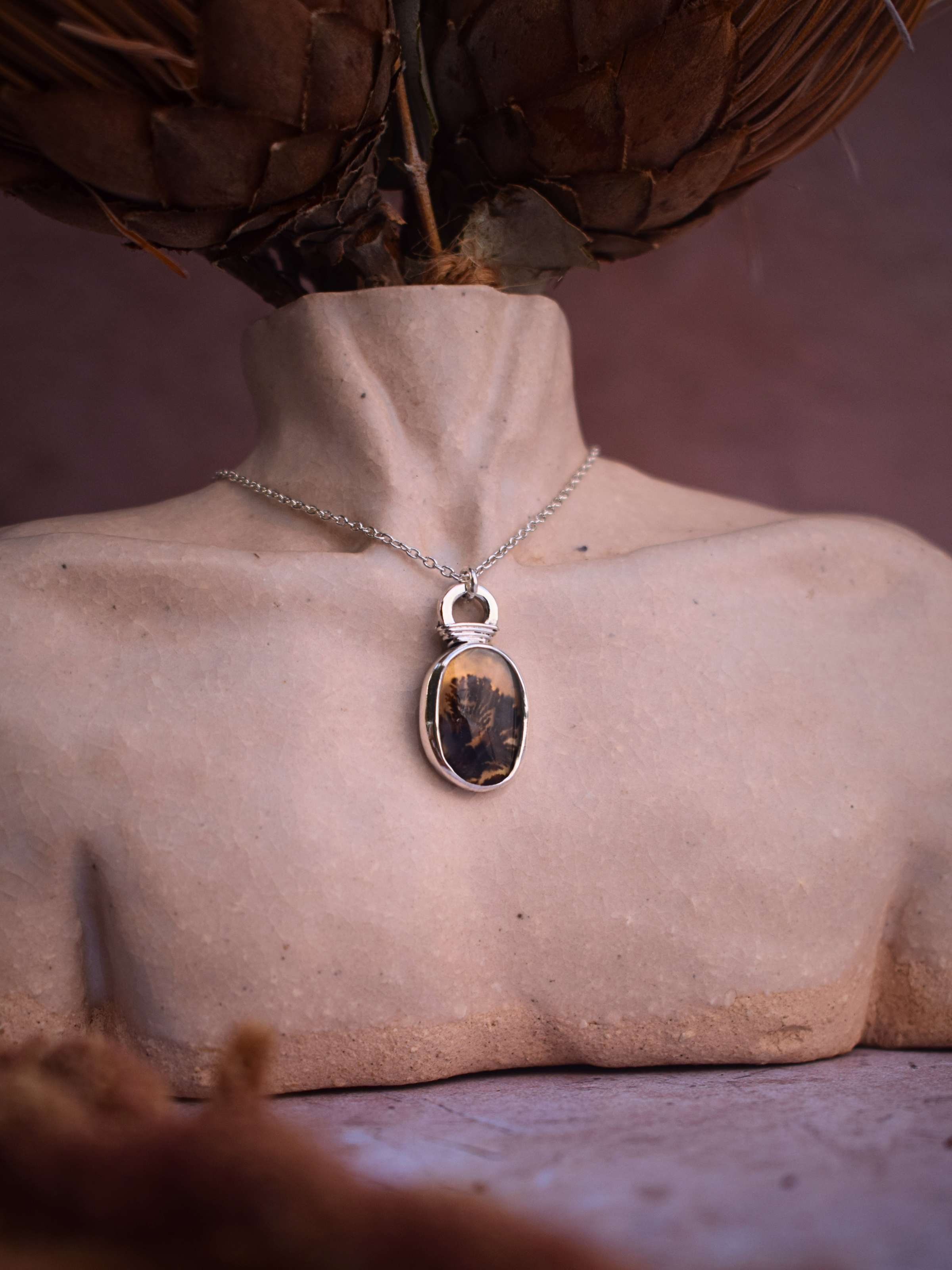 Vessel Necklace | Dendritic Agate