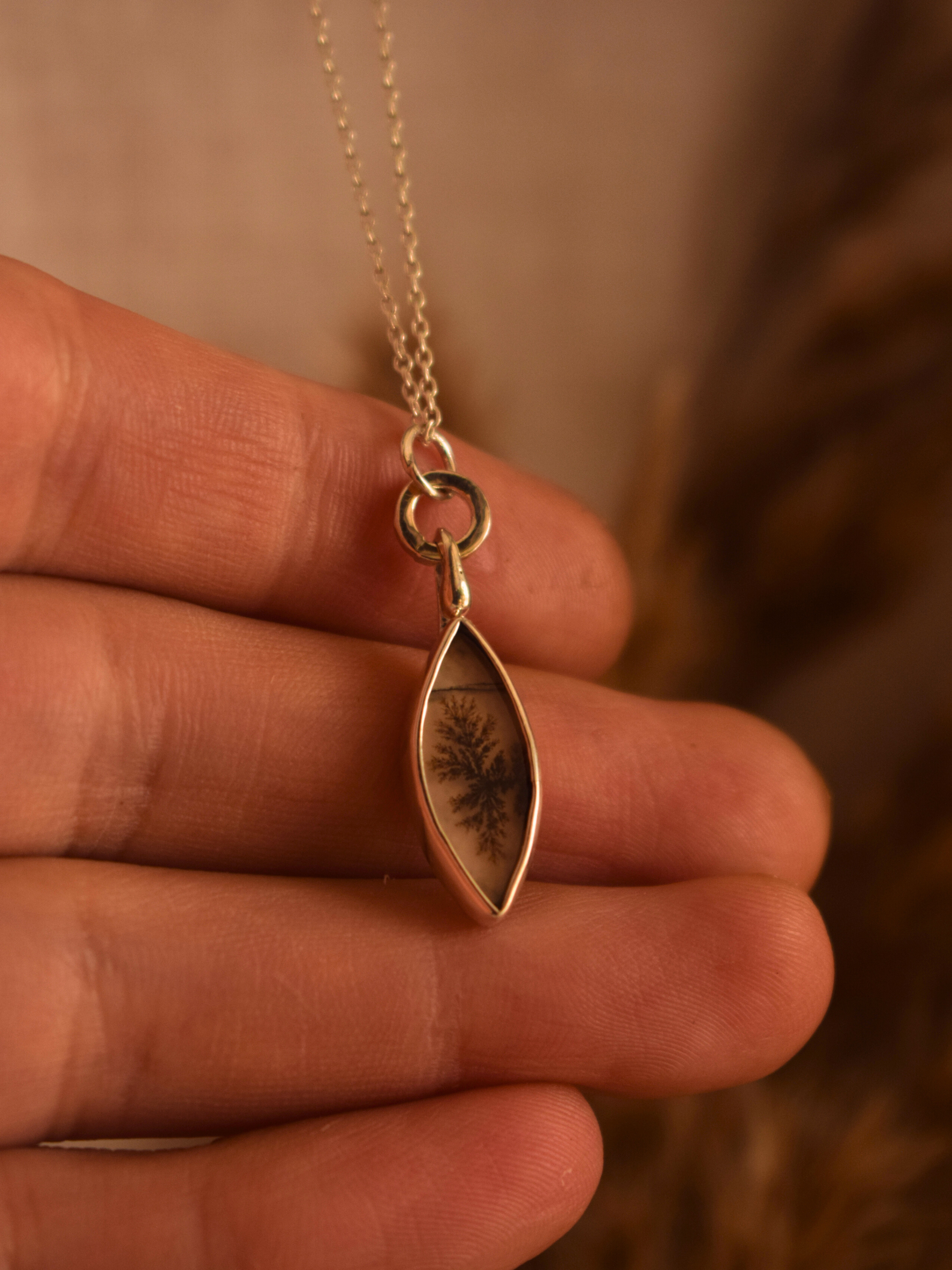 Sol Seed Necklace - Dendritic Agate 2