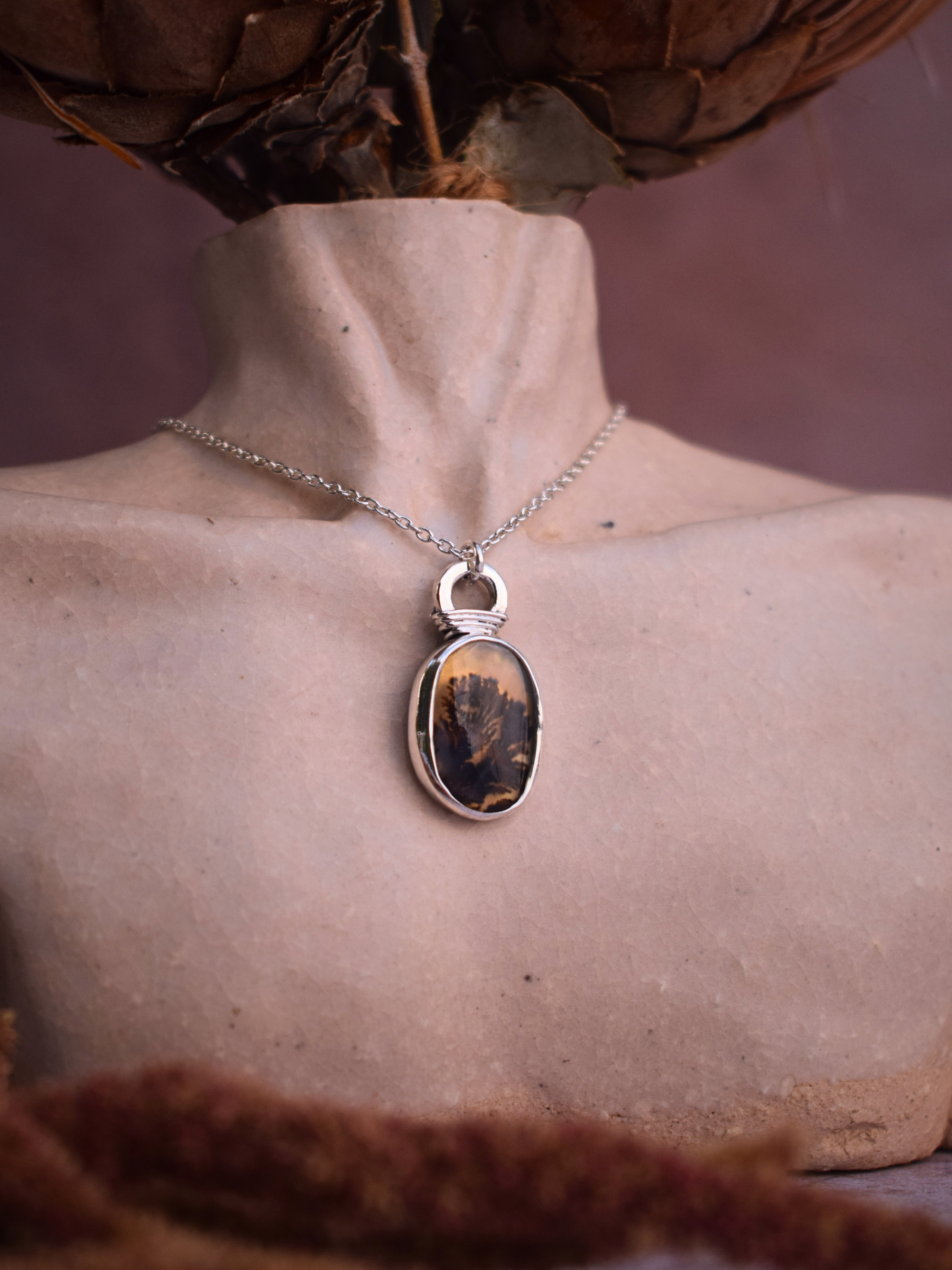 Vessel Necklace | Dendritic Agate