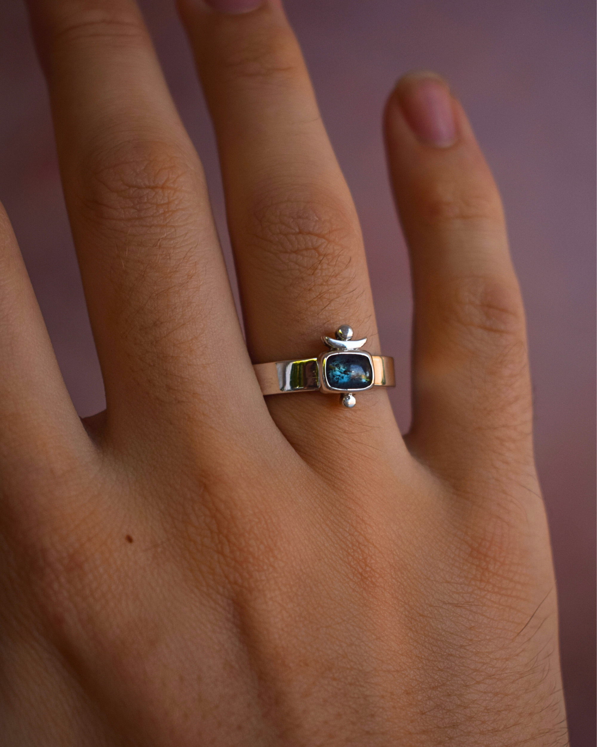 Luminary Ring - Teal Kyanite