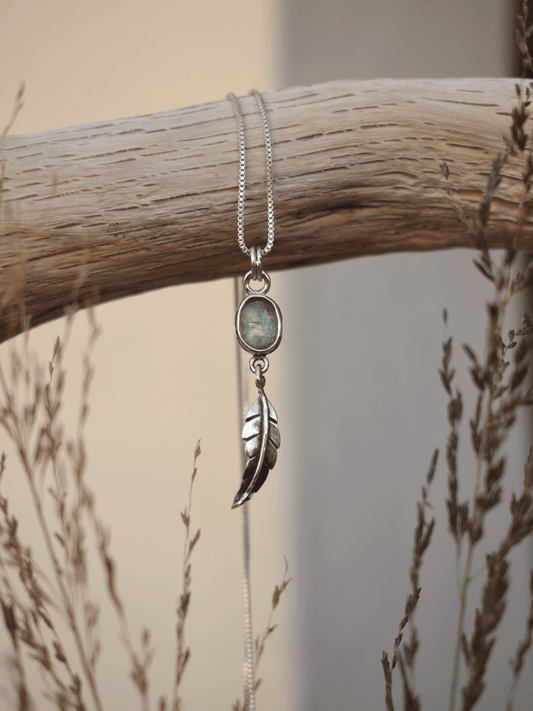 Earth Spirit Neckalce - Mint Kyanite and sterling silver