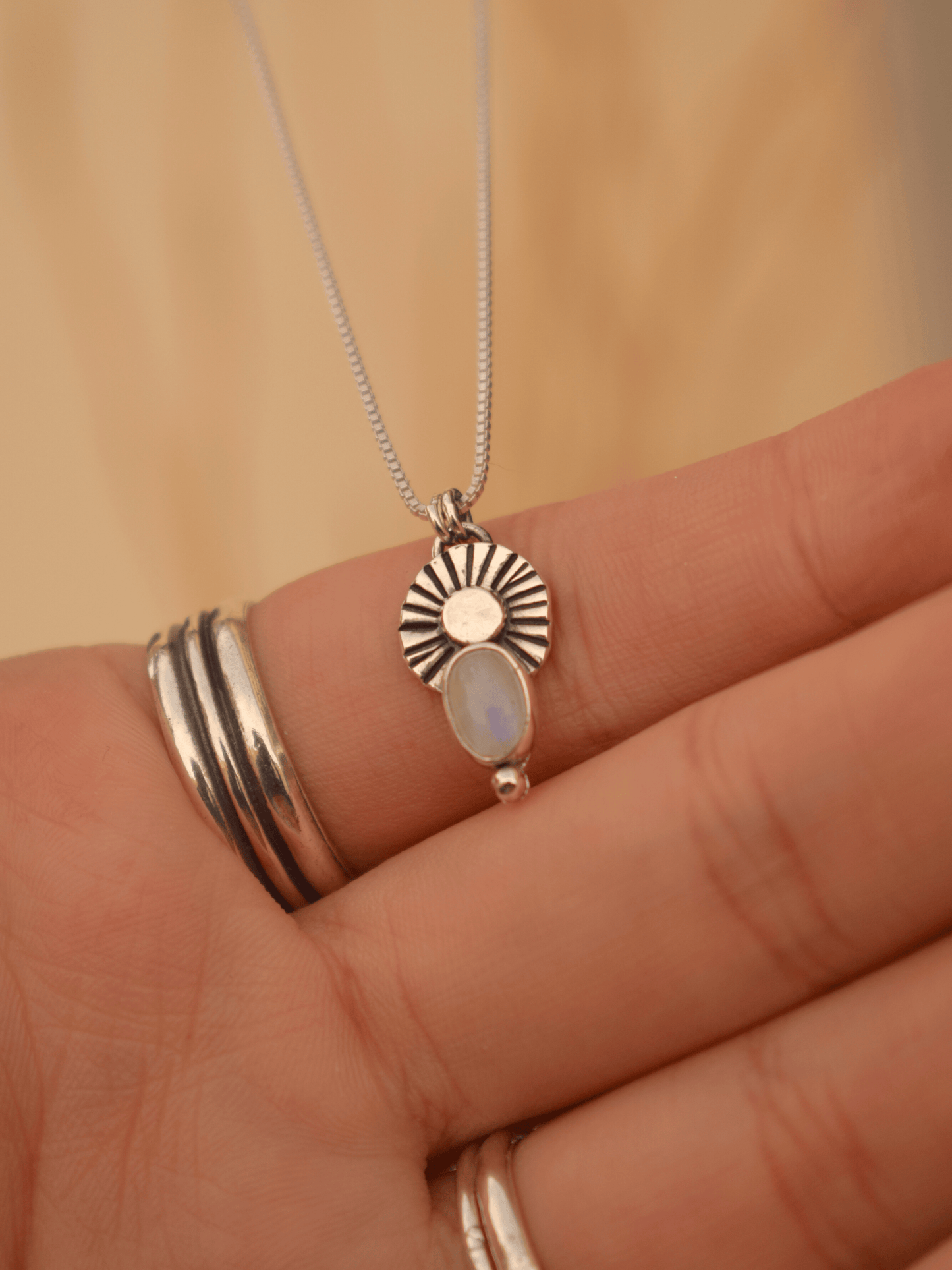 Marisol Necklace - Sterling Silver and Moonstone