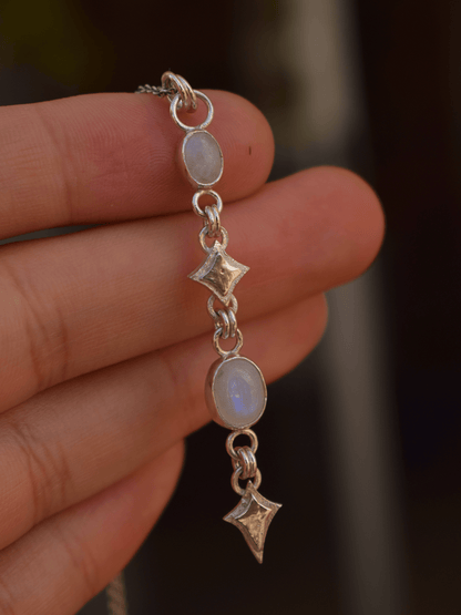 Aster Pendant - Sterling Silver and moonstone