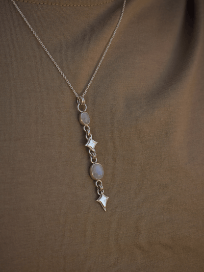 Aster Pendant - Sterling Silver and moonstone